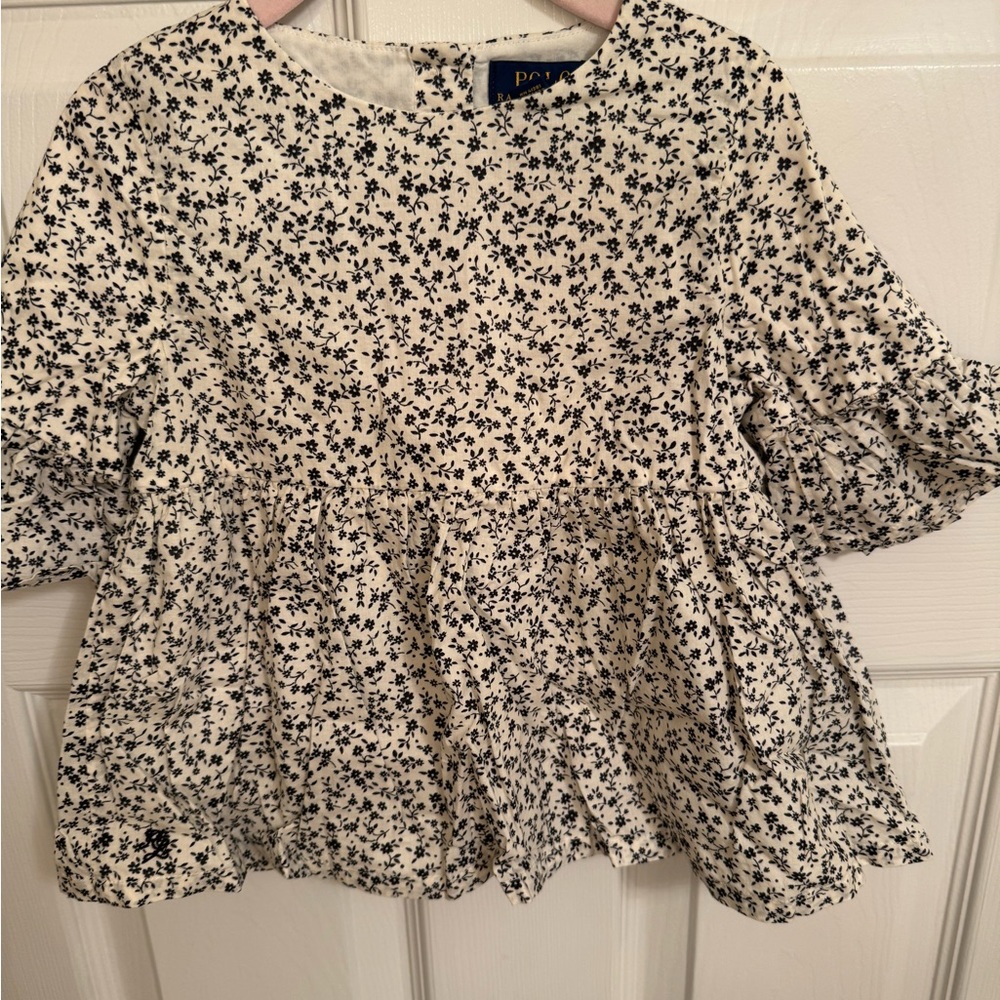 Polo by Ralph Lauren Black and White Floral Dress
